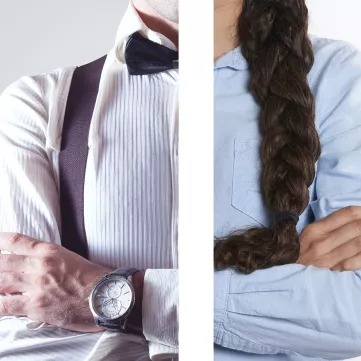 Un homme et une femme de face